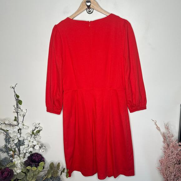 BODEN Alexandra Ponte Dress Post Box Red Sz 10R {3E18} - Picture 3 of 5